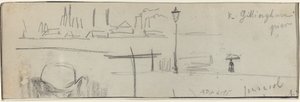 Gillingham Pier, Londra da Felix Hilaire Buhot
