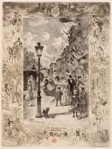 La Fête nationale au Boulevard Clichy da Felix Hilaire Buhot