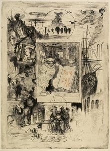 Il gufo, 1883 da Felix Hilaire Buhot