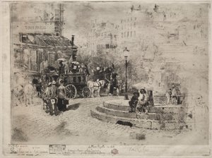 Place Pigalle nel 1878 da Felix Hilaire Buhot