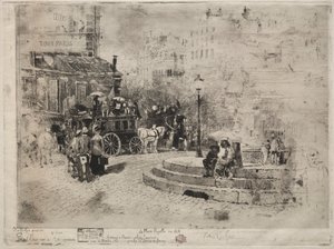 Place Pigalle nel 1878 da Felix Hilaire Buhot