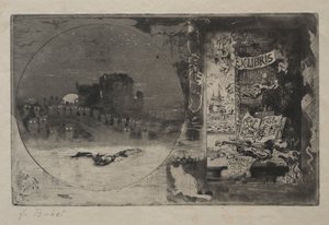 Il castello dei gufi, 1887 da Felix Hilaire Buhot
