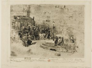 Place Pigalle nel 1878 da Felix Hilaire Buhot