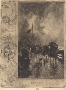 Uno sbarco in Inghilterra (Landing in England) da Felix Hilaire Buhot