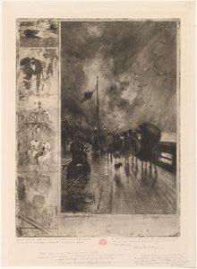 Uno sbarco in Inghilterra, 1879 da Felix Hilaire Buhot