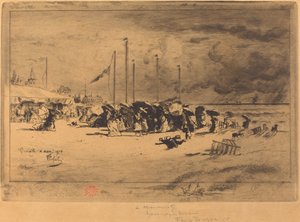 Un temporale a Trouville da Felix Hilaire Buhot