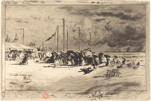 Un Grain a Trouville da Felix Hilaire Buhot