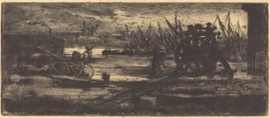 Il vecchio cantiere navale a Rochester da Felix Hilaire Buhot