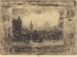 Ponte di Westminster da Felix Hilaire Buhot