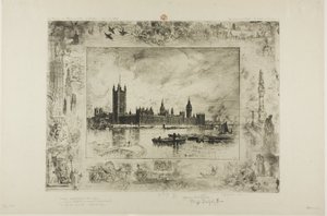 Palazzo di Westminster da Felix Hilaire Buhot
