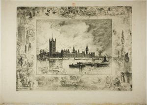 Palazzo di Westminster da Felix Hilaire Buhot