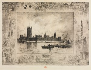 Piazza di Westminster da Felix Hilaire Buhot