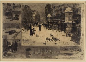 Inverno a Parigi da Felix Hilaire Buhot