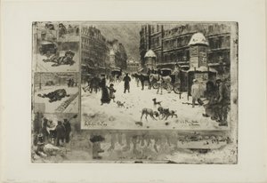 Inverno a Parigi da Felix Hilaire Buhot