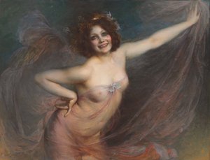 Ritratto di Loie Fuller da Felix Hippolyte Lucas