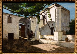 Cortile di una casa a Capri