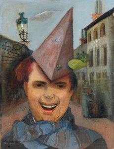 Autoritratto con Cappello di Carta e Sciarpa Blu, c.1936 da Felix Nussbaum