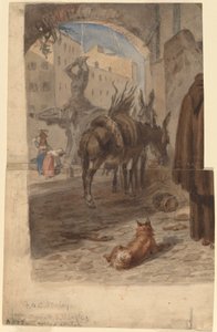 Fontana del Bernini, Roma [recto] da Felix Octavius Carr Darley