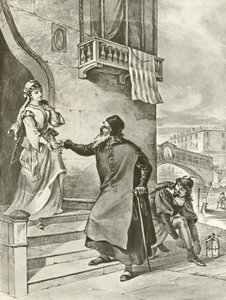 Il Mercante di Venezia. Atto II, Scena V da Felix Octavius Carr Darley