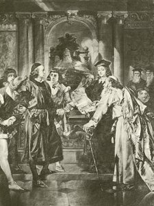 Il mercante di Venezia. Atto IV-Scena I (incisione) da Felix Octavius Carr Darley