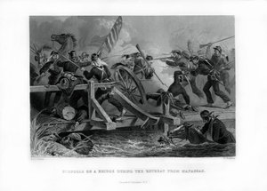 Lotta su un ponte durante la ritirata da Manassas, Virginia, 1862-1867