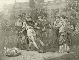 La commedia degli errori. Atto IV, Scena IV (incisione) da Felix Octavius Carr Darley