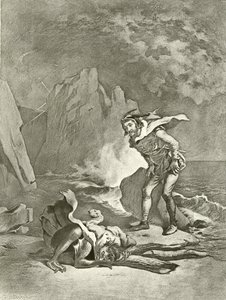 La tempesta. Atto II, Scena II da Felix Octavius Carr Darley