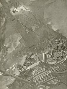 La tempesta. Atto I, Scena I (incisione) da Felix Octavius Carr Darley