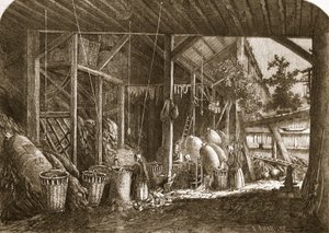 Un magazzino di stracci nel Quartiere Mouffetard, a Parigi, illustrazione da 