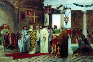 Il Battesimo del gran principe di Kiev Vladimir il Grande nel 987, 1883 da Feodor Andreyevich Bronnikov