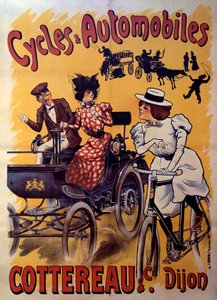 Manifesto per cicli e automobili Cottereau et compagnie. inizio XX secolo (manifesto)