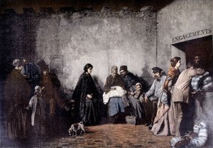 Il Monte di Pietà - dal dipinto di Heilbuth - in "Le Petit Journal" dicembre 1895 da Ferdinand (after) Heilbuth