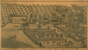 La proprietà di John P. e Catharina Schuring, Franklin Town, Contea di Allegheny, Pennsylvania da Ferdinand A. Brader