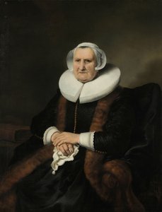 Ritratto di una vecchia signora, forse Elisabeth Bas da Ferdinand Bol (attributed to)