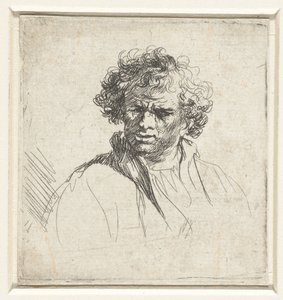 Busto di uomo con volto contorto da Ferdinand Bol (possibly)