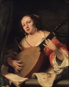 Una signora che suona il liuto da Ferdinand Bol