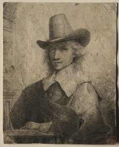 Ritratto di un uomo con un cappello alto, 1642-1651 da Ferdinand Bol