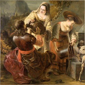 Rebecca ed Eliezer al pozzo, c. 1645 da Ferdinand Bol