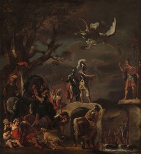 Le negoziazioni di pace tra Claudio Civile e Quintus Petillius Cerealis sul ponte demolito da Ferdinand Bol