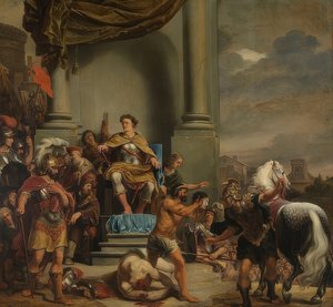 Tito Manlio Imperioso Torquato ordina la decapitazione di suo figlio da Ferdinand Bol