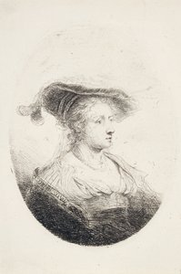Giovane Donna con Cappello Piumato, 1644 da Ferdinand Bol
