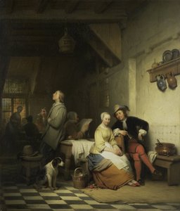 Interno di una locanda, con figure in costume del XVII secolo