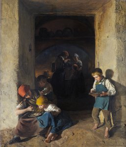 Bambini che ricevono la colazione