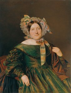 Donna in abito verde e salmone cangiante da Ferdinand Georg Waldmuller