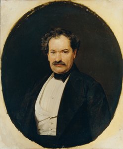 Gentiluomo in abito nero con gilet bianco da Ferdinand Georg Waldmuller