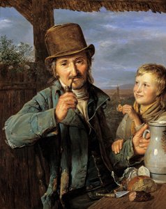 Bracciante con suo figlio da Ferdinand Georg Waldmuller
