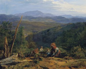 Paesaggio del Wienerwald con il castello di Wildegg da Ferdinand Georg Waldmuller