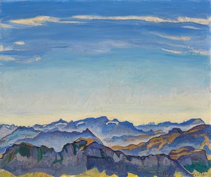 Le Alpi del Vaud dai Rochers de Naye da Ferdinand Hodler