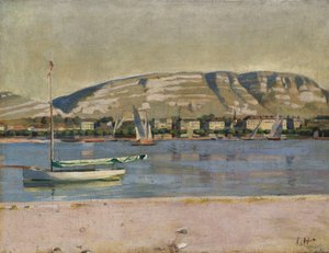 Porto di Ginevra e il Saleve, 1878 da Ferdinand Hodler