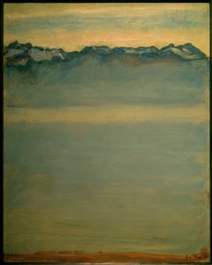 Lago di Ginevra con le Alpi savoiarde da Ferdinand Hodler